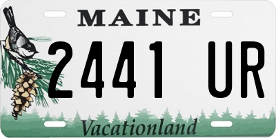 ME license plate 2441UR