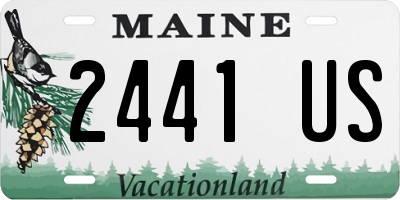 ME license plate 2441US