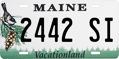 ME license plate 2442SI