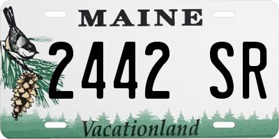 ME license plate 2442SR