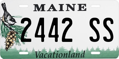 ME license plate 2442SS