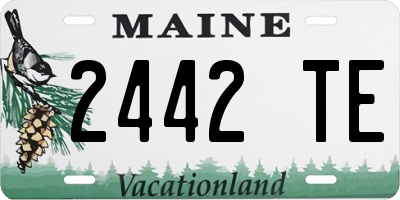 ME license plate 2442TE