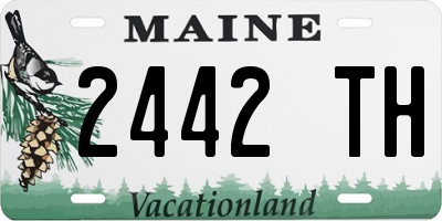 ME license plate 2442TH