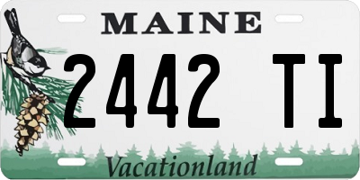 ME license plate 2442TI