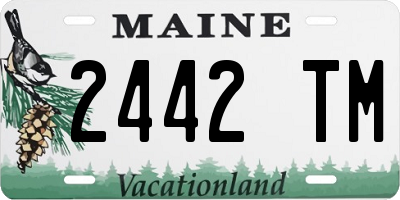ME license plate 2442TM