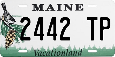 ME license plate 2442TP