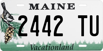 ME license plate 2442TU