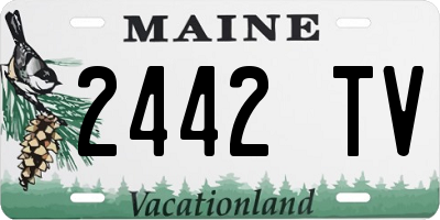 ME license plate 2442TV