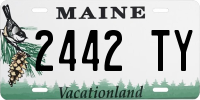 ME license plate 2442TY