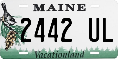 ME license plate 2442UL