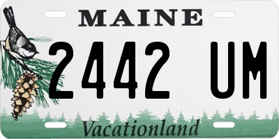 ME license plate 2442UM