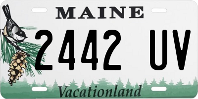 ME license plate 2442UV