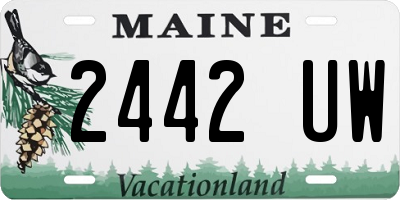 ME license plate 2442UW