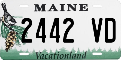 ME license plate 2442VD