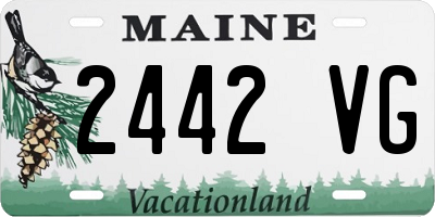 ME license plate 2442VG