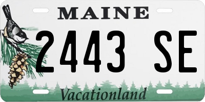 ME license plate 2443SE