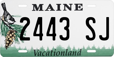 ME license plate 2443SJ