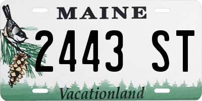 ME license plate 2443ST