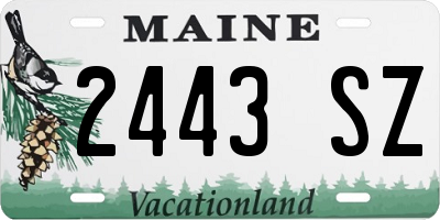 ME license plate 2443SZ
