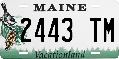 ME license plate 2443TM