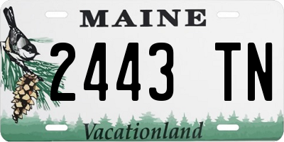 ME license plate 2443TN