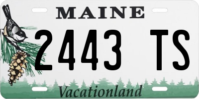 ME license plate 2443TS
