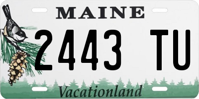 ME license plate 2443TU