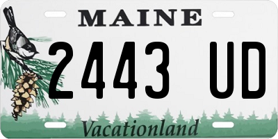 ME license plate 2443UD