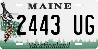 ME license plate 2443UG