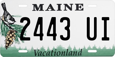 ME license plate 2443UI