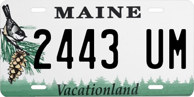 ME license plate 2443UM