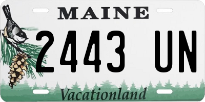 ME license plate 2443UN
