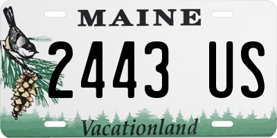 ME license plate 2443US