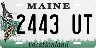 ME license plate 2443UT