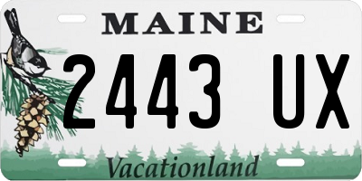 ME license plate 2443UX