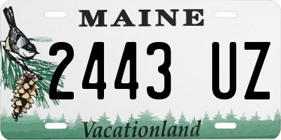 ME license plate 2443UZ