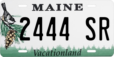 ME license plate 2444SR