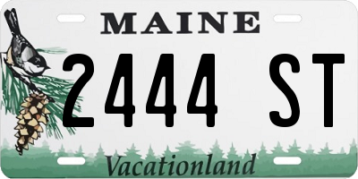 ME license plate 2444ST