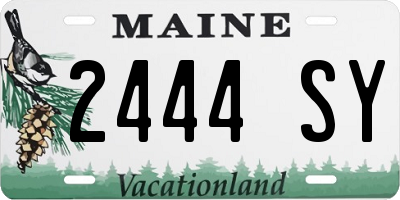 ME license plate 2444SY