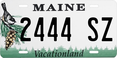 ME license plate 2444SZ