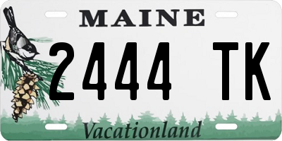 ME license plate 2444TK