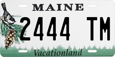 ME license plate 2444TM