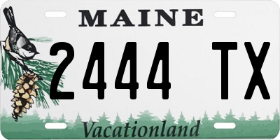 ME license plate 2444TX