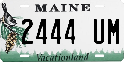 ME license plate 2444UM