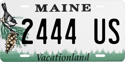 ME license plate 2444US