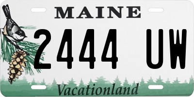 ME license plate 2444UW