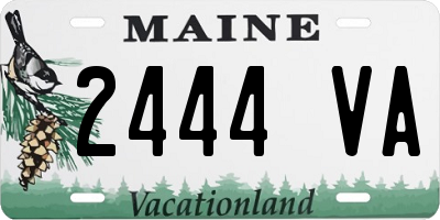 ME license plate 2444VA