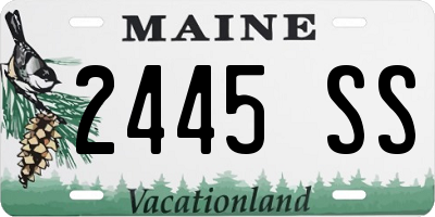 ME license plate 2445SS