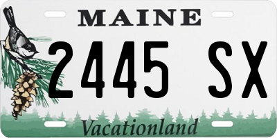 ME license plate 2445SX