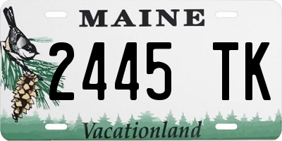 ME license plate 2445TK